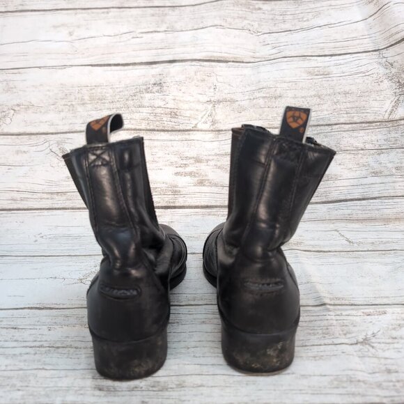 Ariat Black Leather Heritage Breeze Zip Paddock Boots Women Size 7 - Picture 4 of 8
